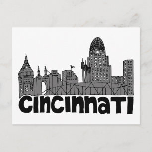 Carte Postale Vue de paysage de ville Cincinnati, Ohio