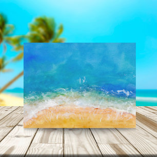 Carte Postale Vue de plage Watercolor