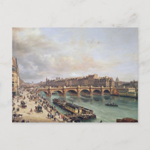 Carte Postale Vue de Pont Neuf, 1832