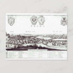 Carte Postale Vue de Prague, 1649