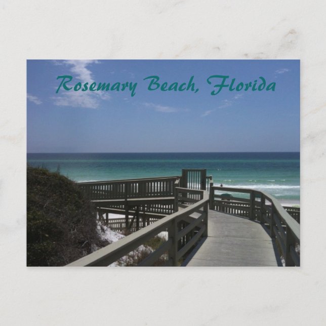 Carte Postale Vue de promenade de plage de Rosemary (Devant)