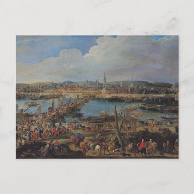 Carte Postale Vue de Rouen de Saint-Sever, vers 1715-20 (Devant)