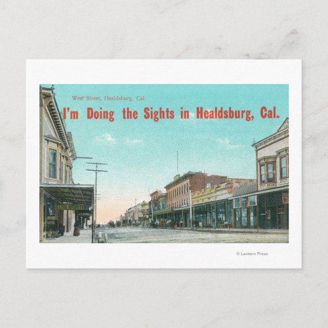 Carte Postale Vue de West StreetHealdsburg, CA (Devant)