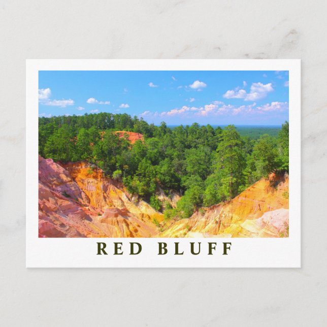 Carte Postale Vue d'ensemble du paysage Red Bluff - Scènes du Mi (Devant)