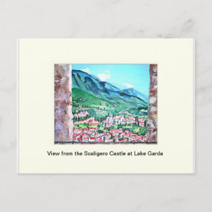 Carte Postale Vue depuis le château de Scaligero au Lake Garda P