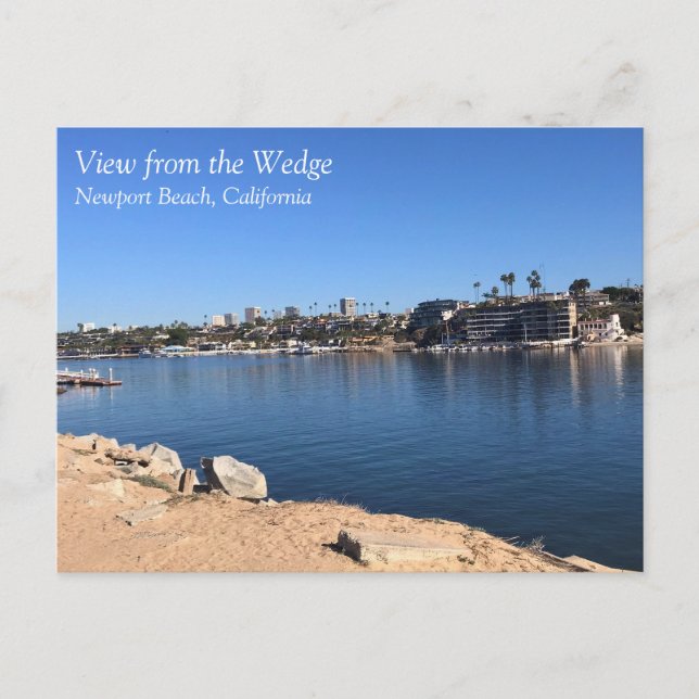 Carte Postale Vue depuis le Wedge, Newport Beach, Californie (Devant)