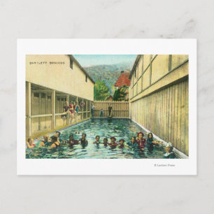 Carte Postale Vue des baigneurs dans les bains