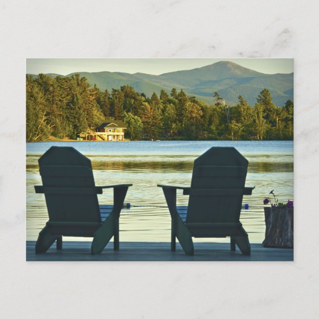 Carte Postale Vue des chaises Adirondack dans les Adirondacks, N (Devant)