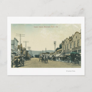 Carte Postale Vue des chariots à cheval sur Castro Street