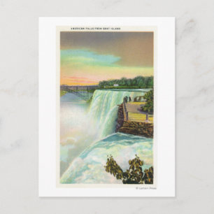 Carte Postale Vue des chutes américaines de Goat Island