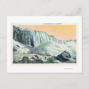 Carte Postale Vue des chutes américaines en hiver # 2