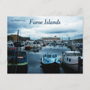 Carte Postale Vue des îles Féroé de Torshavn