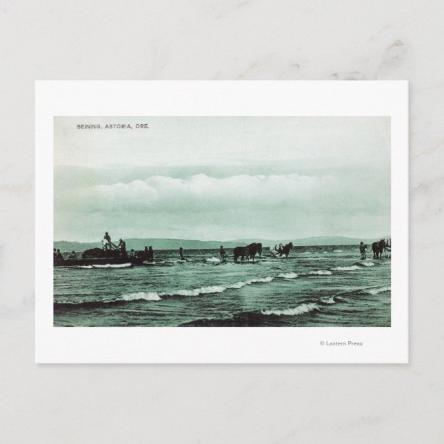 Carte Postale Vue des pêcheurs Pêche de la Seine, Chariots à che (Devant)