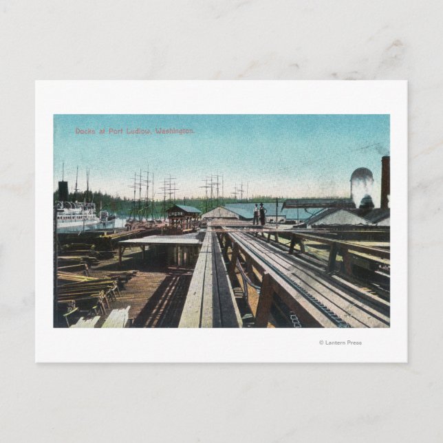 Carte Postale Vue des quais Port LudlowPort Ludlow, WA (Devant)