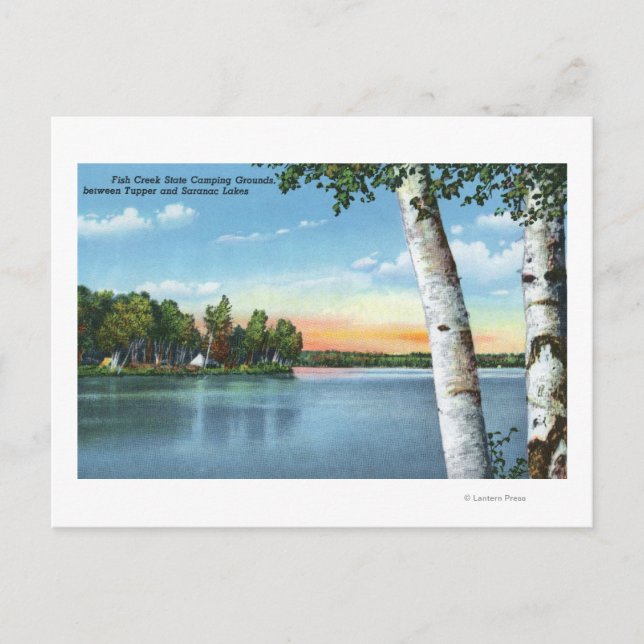 Carte Postale Vue des terrains de camping de Fish Creek State (Devant)