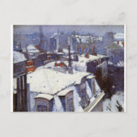 Vue des toits (effet de neige) ou des toits sous