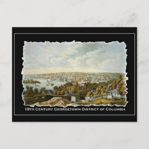 Carte Postale Vue du 19e siècle de Georgetown, Washington DC