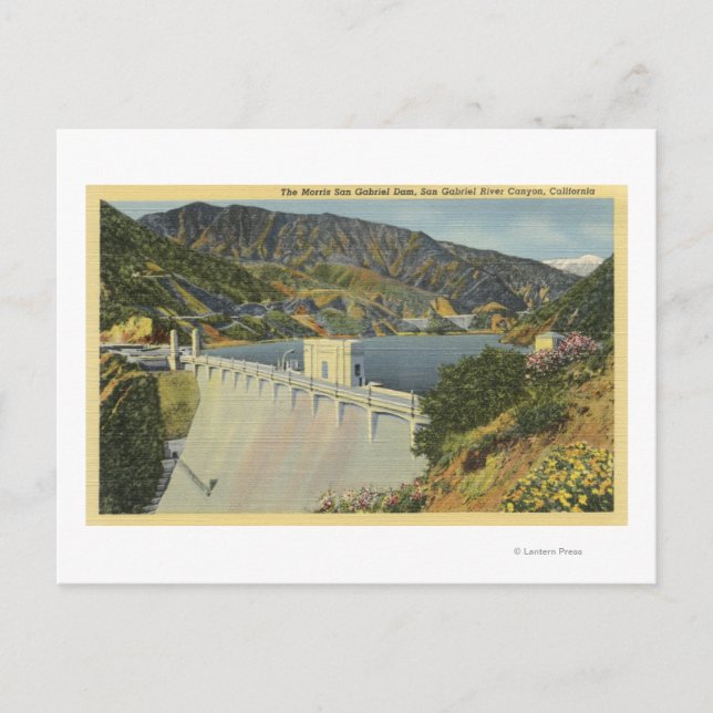Carte Postale Vue du barrage de Morris San Gabriel (Devant)