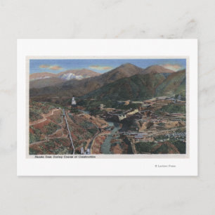 Carte Postale Vue du barrage pendant la construction