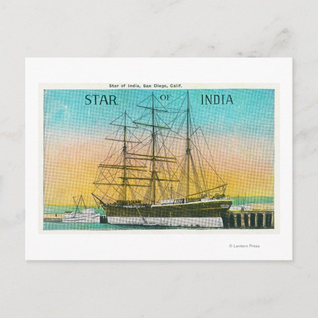 Carte Postale Vue du bateau Star of India à quai (Devant)