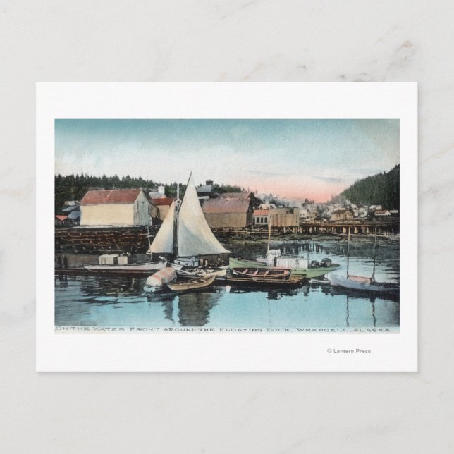 Carte Postale Vue du bord de mer du quai flottant (Devant)