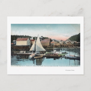 Carte Postale Vue du bord de mer du quai flottant
