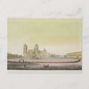 Carte Postale Vue du carré principal à Mexico (couleur eng