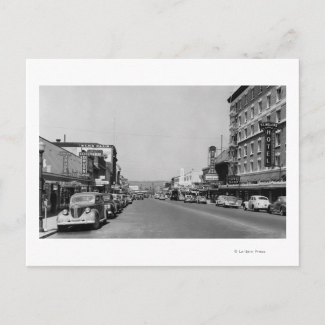 Carte Postale Vue du centre-ville de Chehalis, Washington Photo (Devant)