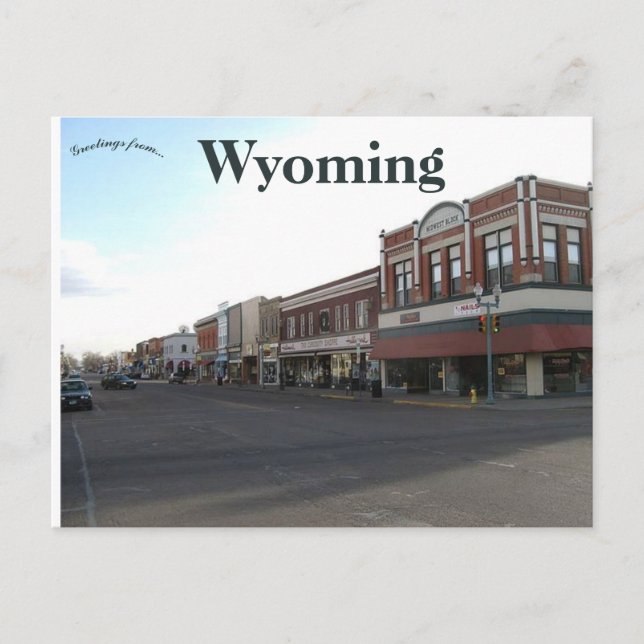 Carte Postale Vue du centre-ville de Laramie Wyoming (Devant)