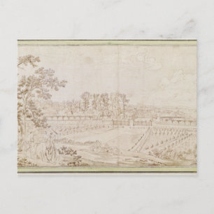 Carte Postale Vue du château de Celle-Saint-Cloud, vers 1750