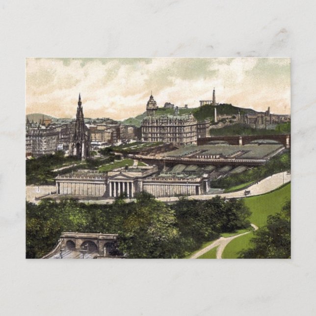 Carte Postale Vue du château d'Édimbourg (Devant)