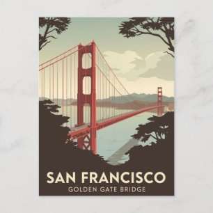 Carte Postale Vue du Golden Gate Bridge de San Francisco