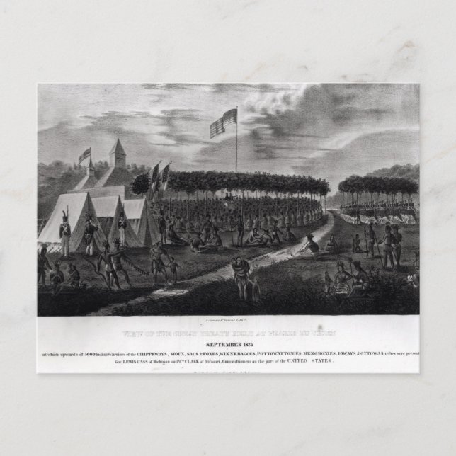 Carte Postale Vue du grand traité tenu à Prairie du (Devant)