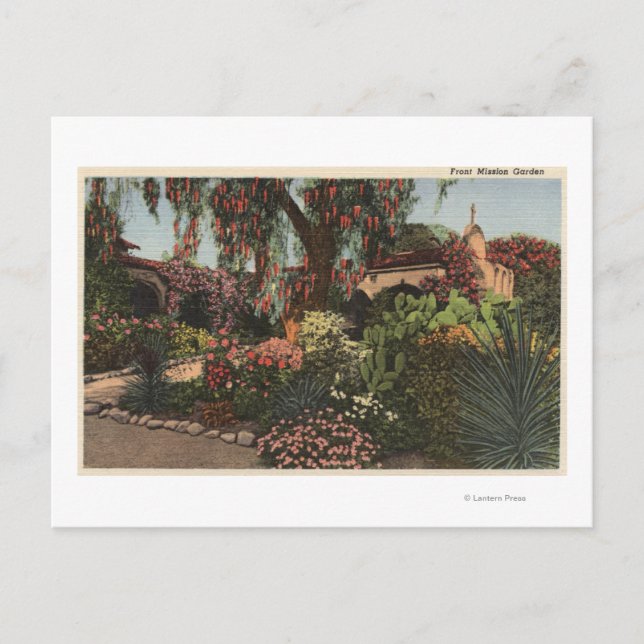 Carte Postale Vue du jardin de la mission principale (Devant)