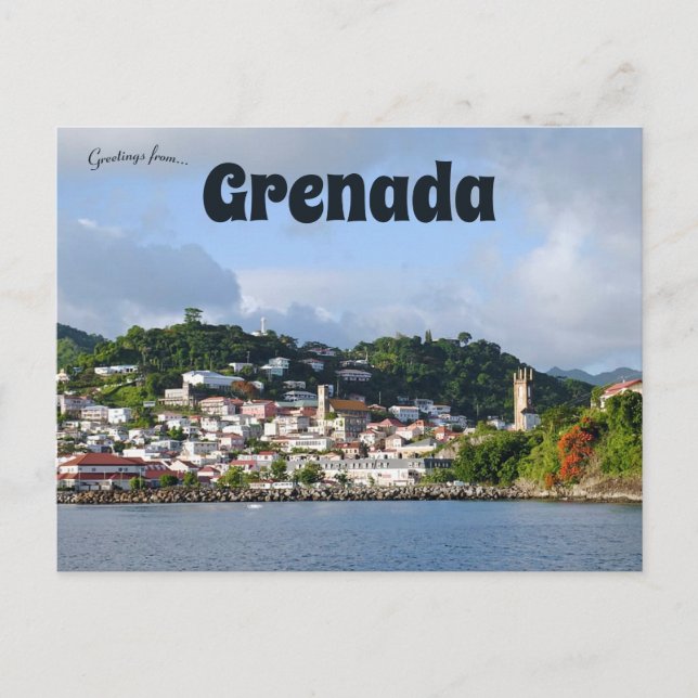 Carte Postale Vue du littoral à Grenade (Devant)
