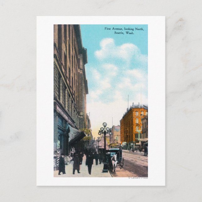 Carte Postale Vue du nord depuis la première avenue (Devant)