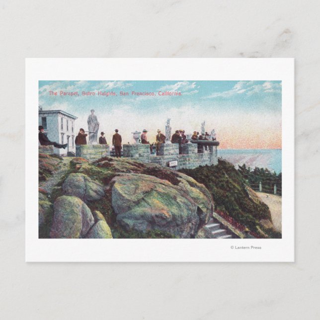 Carte Postale Vue du parapet à Sutro Heights (Devant)