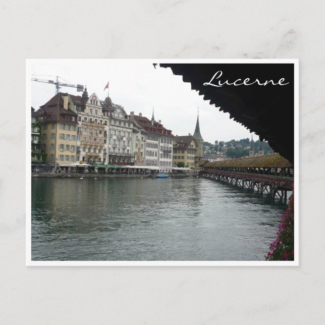 Carte Postale vue du pont lucerne (Devant)