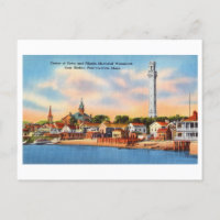 Vue du port à Provincetown, Massachusetts Vintage