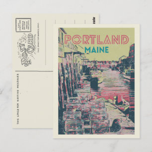 Carte Postale Vue du port Portland Maine USA