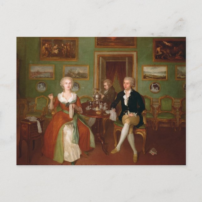 Carte Postale Vue du salon, 1780 (Devant)