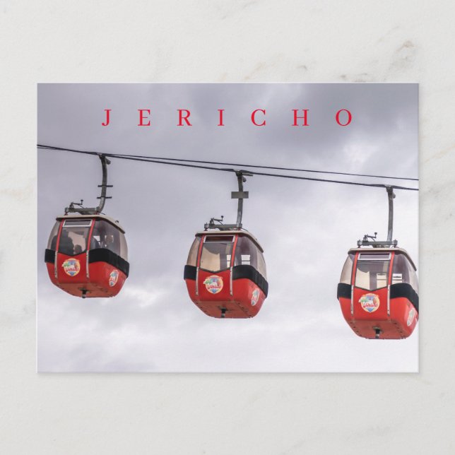 Carte postale vue du téléphérique de Jericho (Devant)