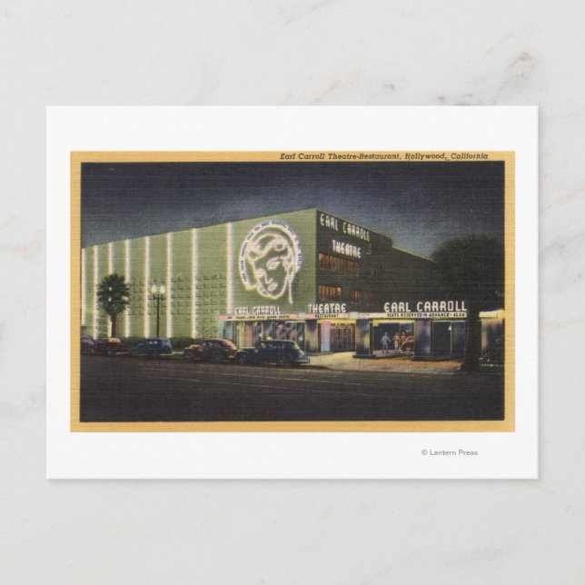 Carte Postale Vue du théâtre-restaurant Earl Carroll (Devant)