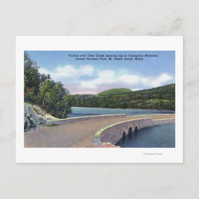 Carte Postale Vue du viaduc du ruisseau Otter, mont Champlain. (Devant)