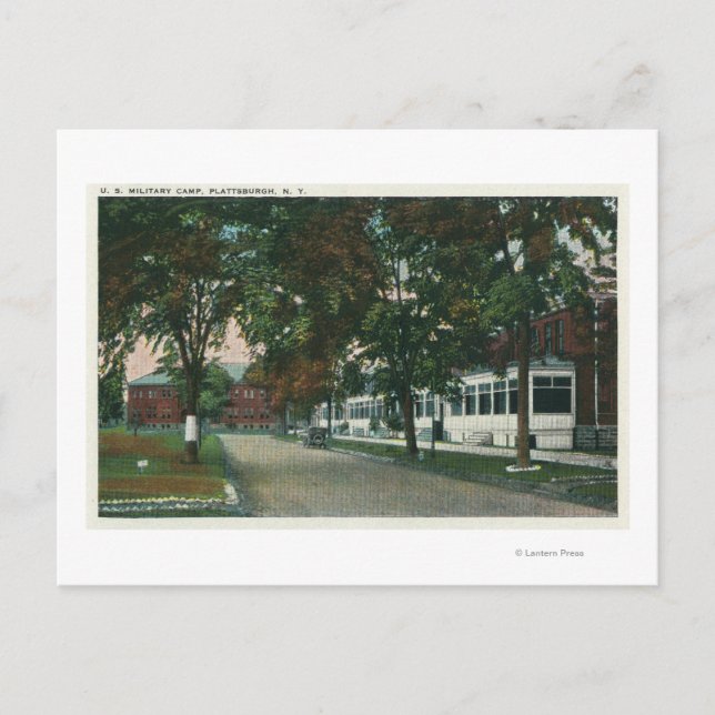 Carte Postale Vue d'un camp militaire américain (Devant)