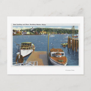 Carte Postale Vue d'un débarquement en bateau et du rivage