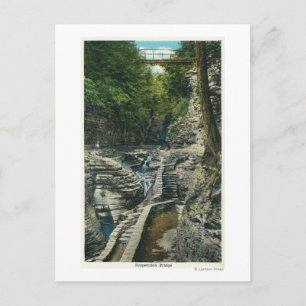 Carte Postale Vue d'un pont de suspension