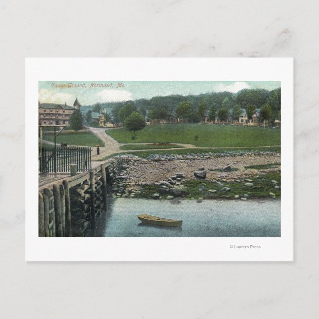 Carte Postale Vue d'un terrain de camp (Devant)