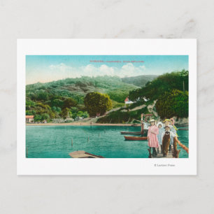 Carte Postale Vue d'une famille sur Lake DockInverness, CA