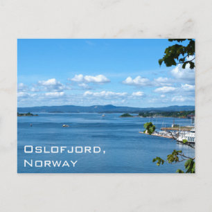 Carte Postale Vue estivale d'Oslofjord depuis Oslo, Norvège